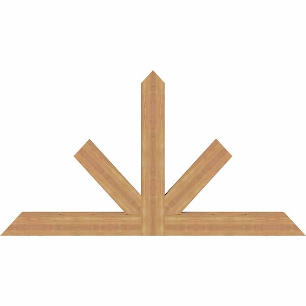 Ekena Millwork Saratoga Timber Gable Bracket, Western Red Cedar, 72"W x 39"H x 3 1/2"D x 5 1/2"F, 13/12 Pitch GBW072X39X0406SAR00SWR - main